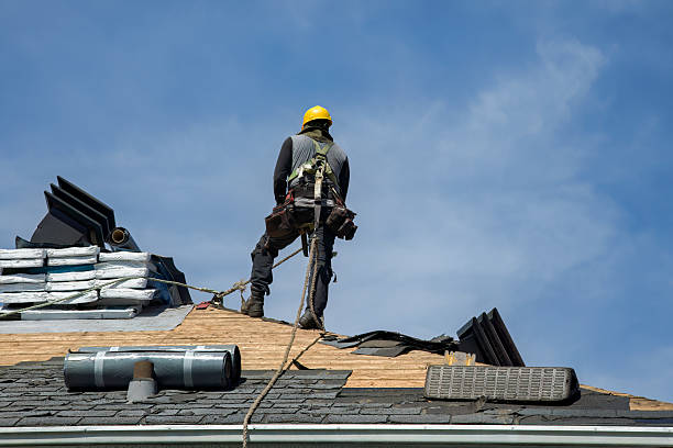 Professional Flat Roof Repair technician working in Central City, IL